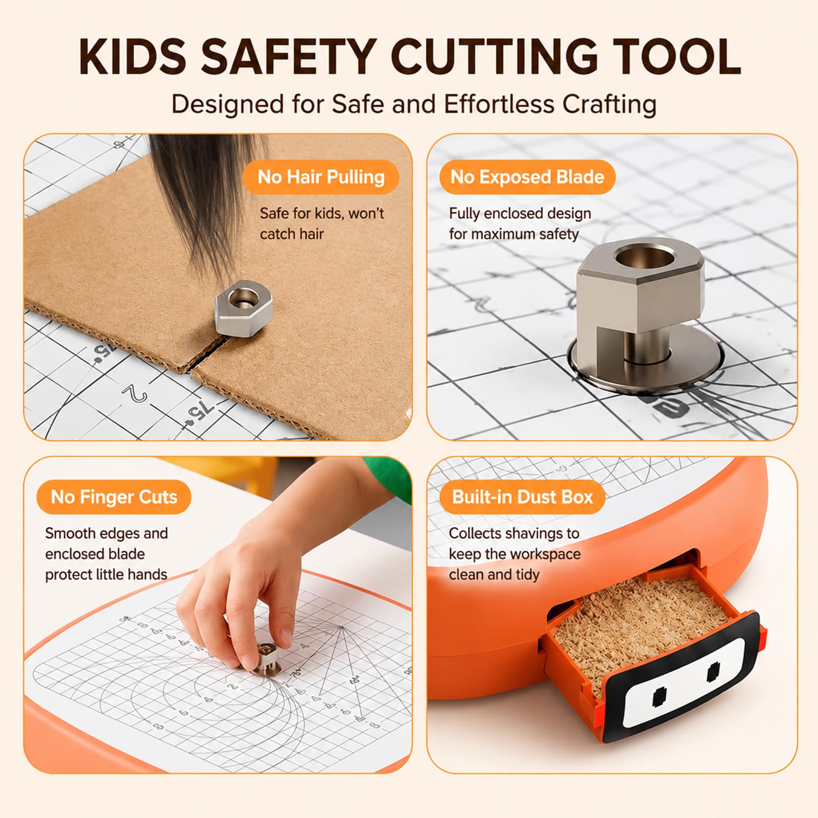 Pappschneider Für Kinder, Sichere Elektrische Diy-kappsäge, Ohne Klingen | Zum Schneiden von 3 mm dickem Karton, ideal für Bastelarbeiten wie 3D-Modelle und Schulprojekte.