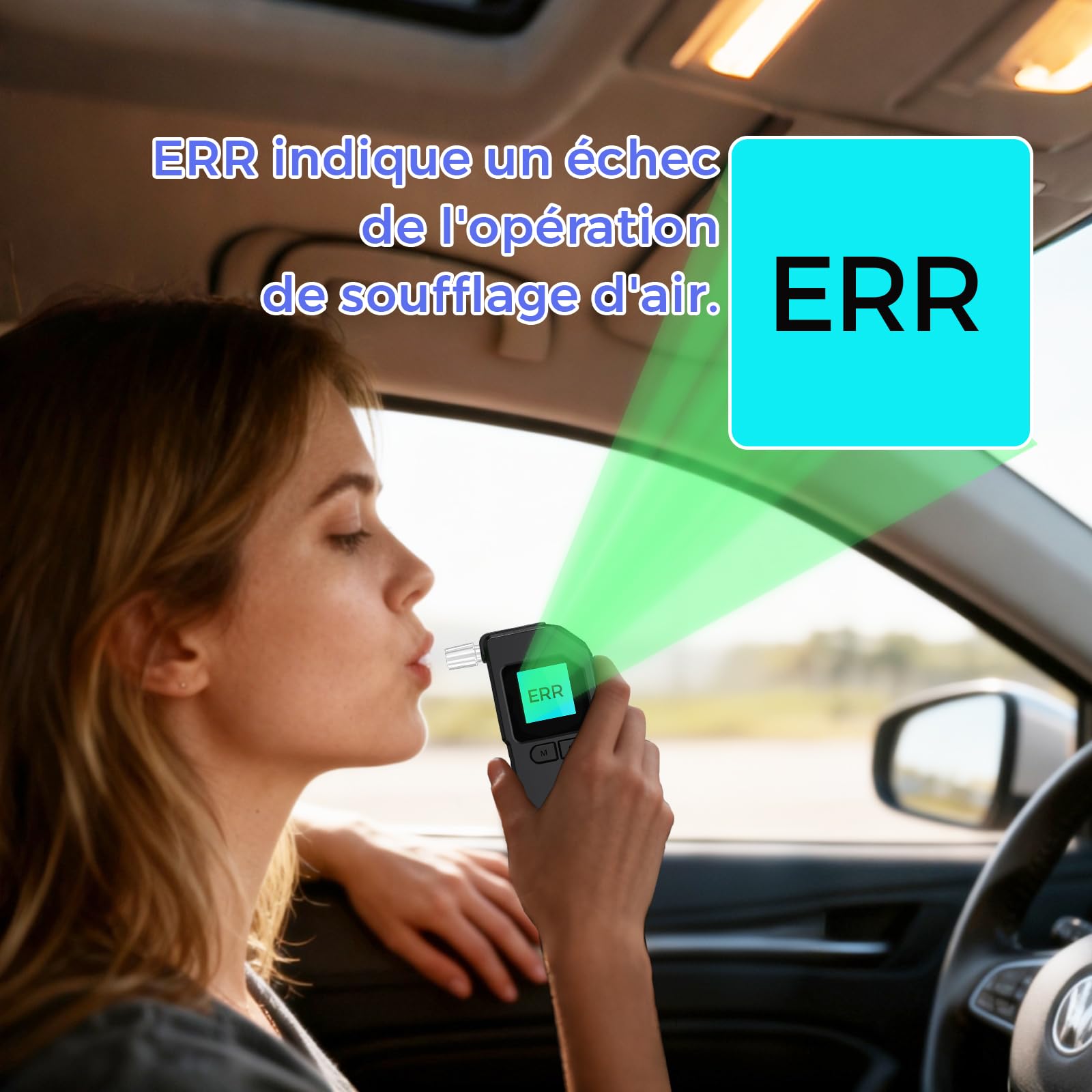 Joyzan Electronique Test Ethylometre, Ethylotest Numérique de Haute Précision avec Affichage Numérique LCD éthylotest Professionnel avec 20 Embouts Buccaux Double Capteur pour Maison Ou Fêtes