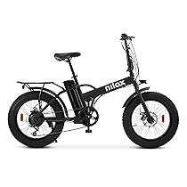 Nilox, Ebike X5 Pro, Bici Elettrica, Fino a 60 km di Autonomia, Fino a 25 Km, h, Motore da 36 V, 250 W e Batteria Removibile 36 V-10 Ah, Gomme FAT 20″ x 4″, Cambio a 6 Velocità