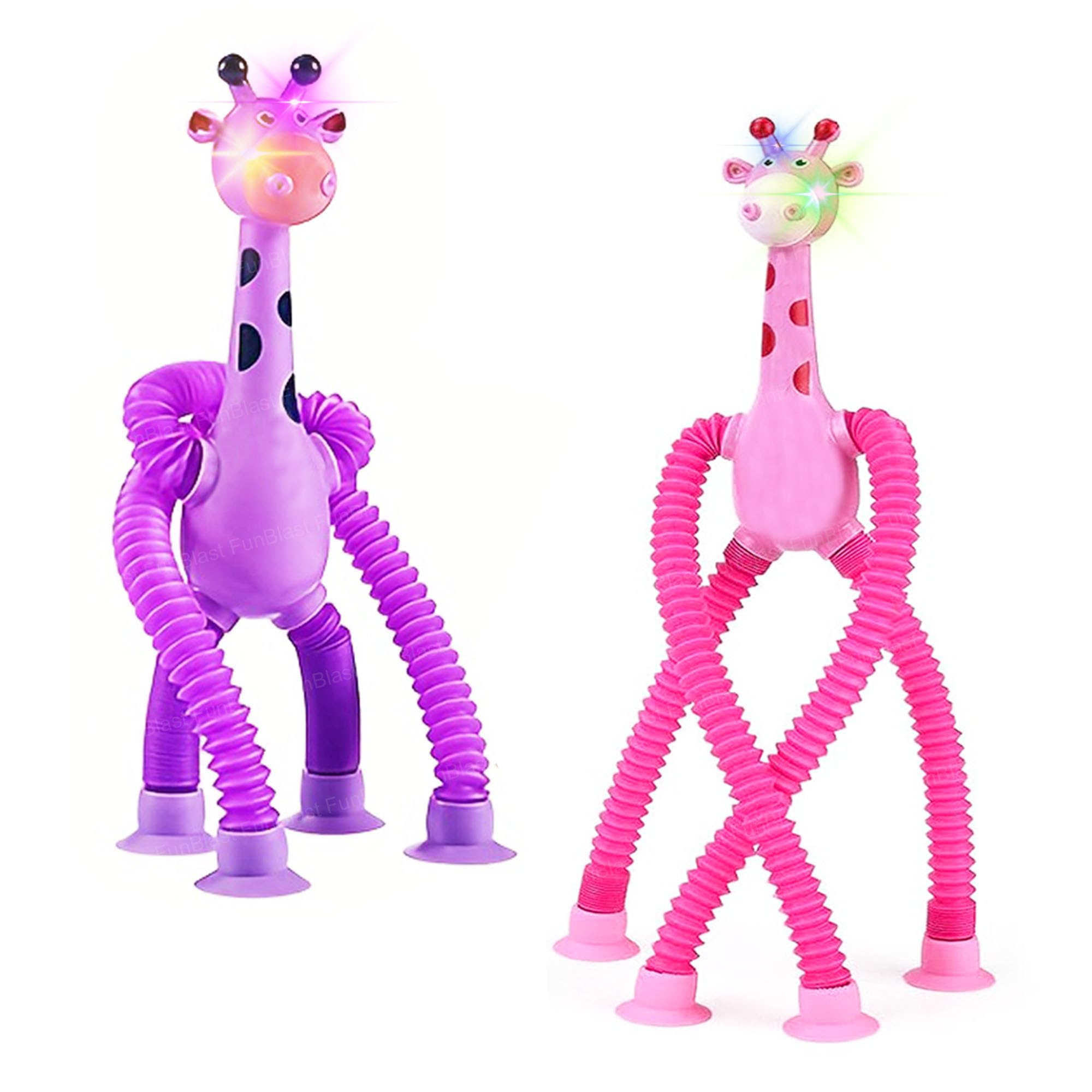 FunBlast Animal Pop Tube Toy – Telescopic Suction Cup Giraffe Toy, Shape Changing LED Telescopic Tube Toys, Fun Activity Toys for Kids, Pop Tubes Toy, Kids DIY Toys – Set of 2Pcs (PinkPurple) (B0D1YH8J2H) Amazon Price History, Amazon Price Tracker