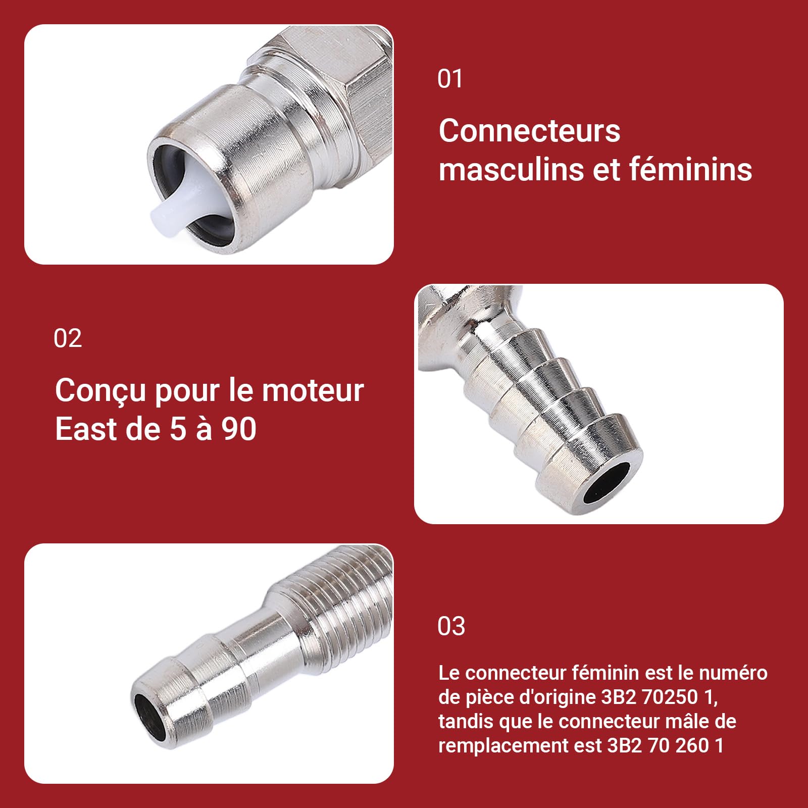Oukens 2 pezzi 5/16 fuori bordo 2/4 tempi tubo carburante per tohatsu Nissan 5-90hp
