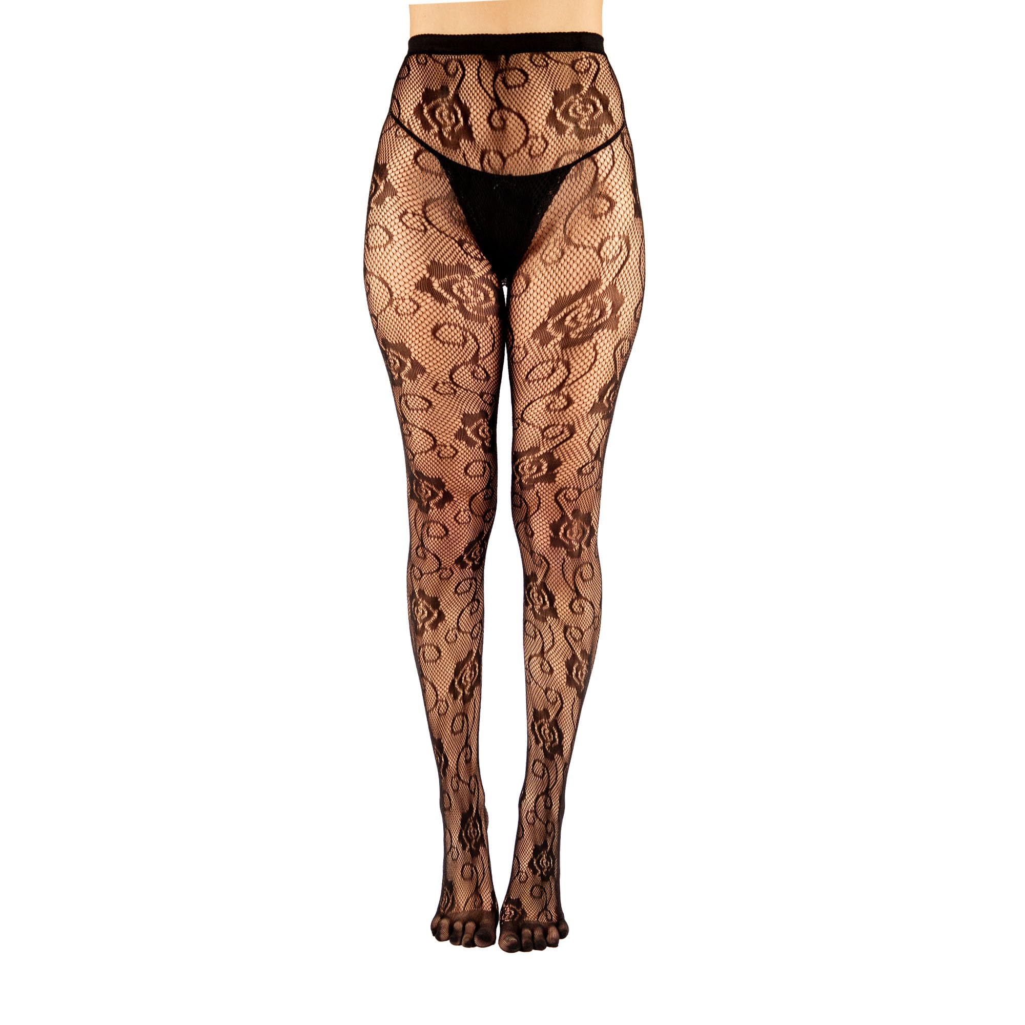 Toetoe Women's Rose - Legwear Soft Fishnet Toe Tights Seamless Plain Toe Socks, Hygienic, Breathable
