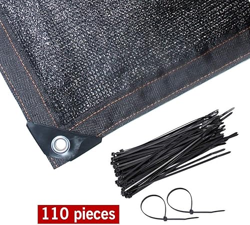 Miniatura 8 de ZXMOTO Pantalla de valla de privacidad de 50 x 8 pies, malla comercial, cubierta de red de malla residencial, color negro