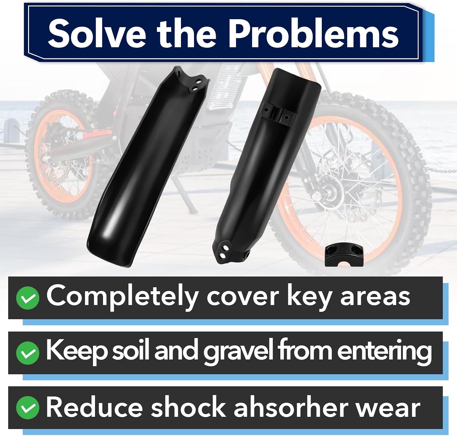 2 Pcs Ebike Fork Guards Compatible with Tutti Soleil 01, Ebike Fork Guards Prevent Scratches Easy Installation, Extending Lifespan of Suspension System