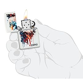 Zippo Painted Eagle Design White Matte Pocket Lighter