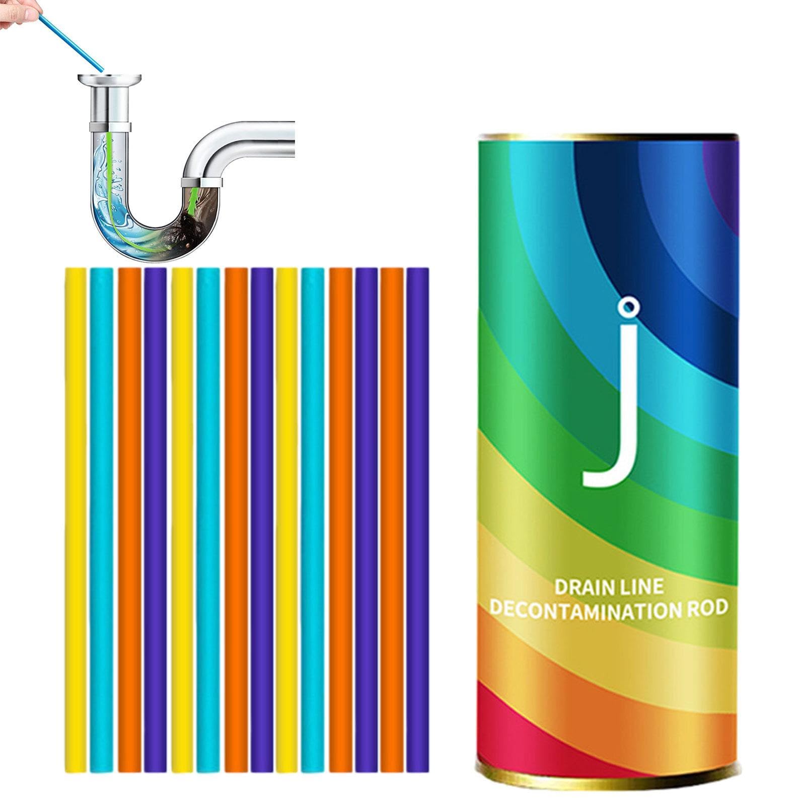 Tub Hair Removal Tool, Drain Cleaning Sticks, Anti-Gnat Descaling Odor Removal for Kitchen Tub Sink Toilet Bathroom Indoor Water Pipe