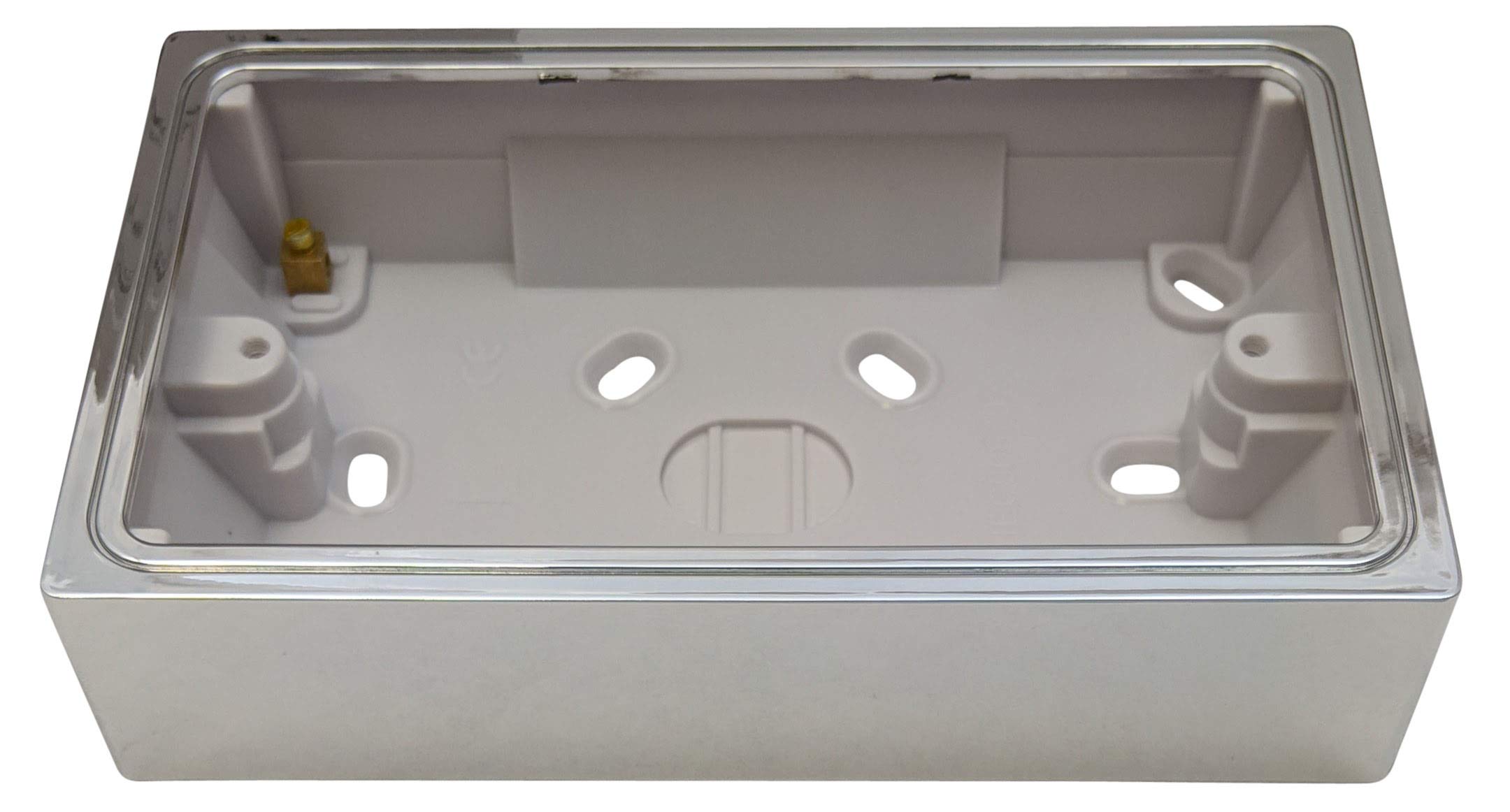 G&H 710C 2 Gang Polished Chrome Surface Mounted Double 35mm Pattress Box