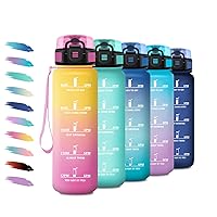 Borraccia 1 Litro, Bottiglia Motivazionale con Filtro