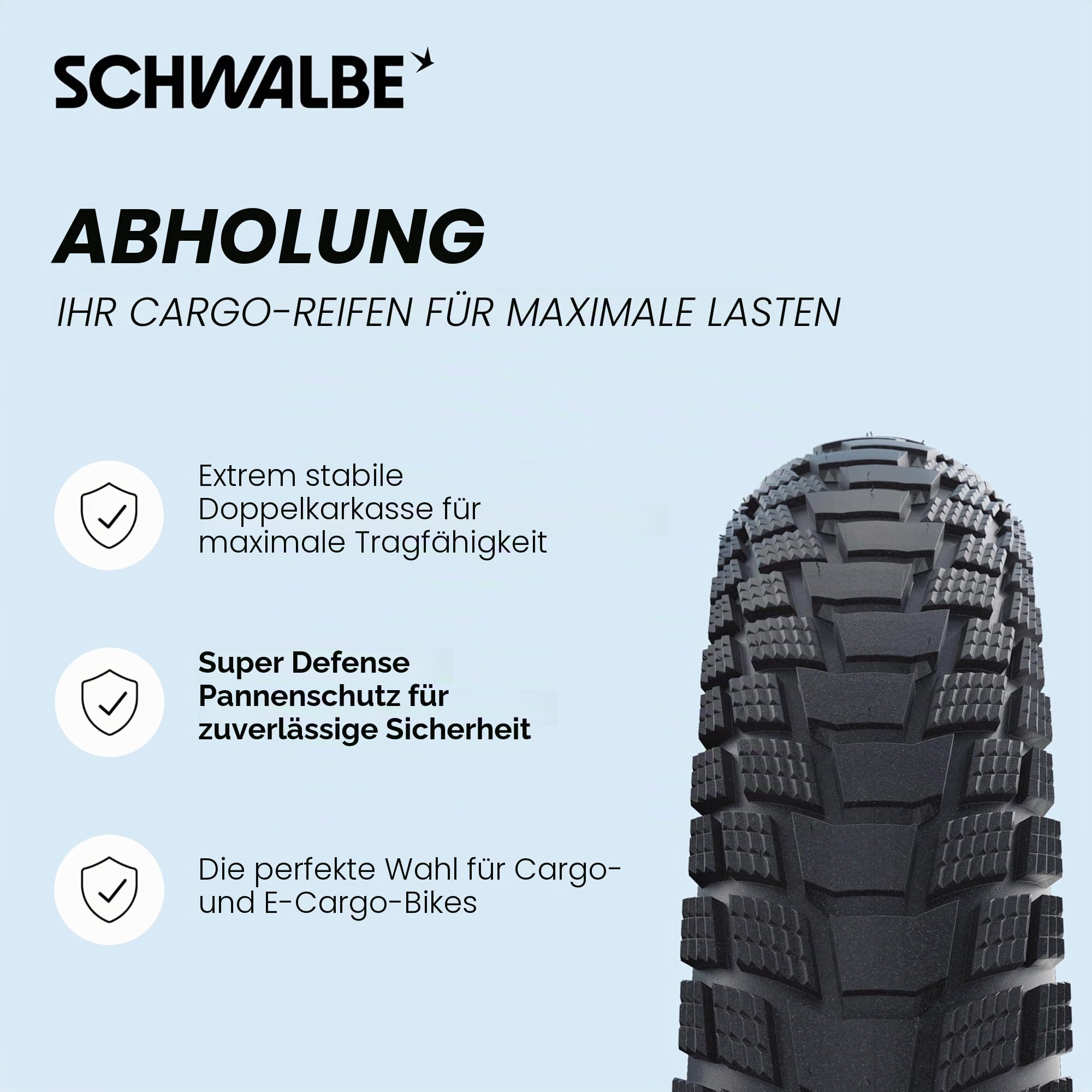 Schwalbe Pick-Up Performance E-Cargo Reifen // 55-406 (20x2,15') Super Defense