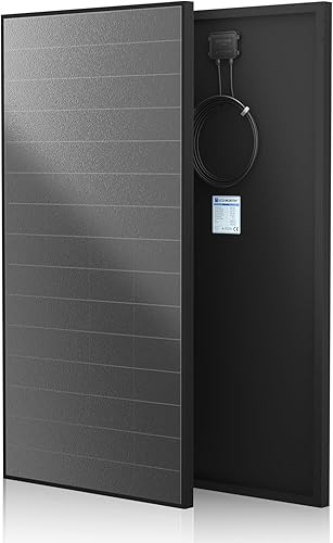 ECO-WORTHY Panel solar de 200 vatios, célula solar de alta eficiencia del 25.2%, contacto trasero con tecnología HPBC, sin diseño de líneas de