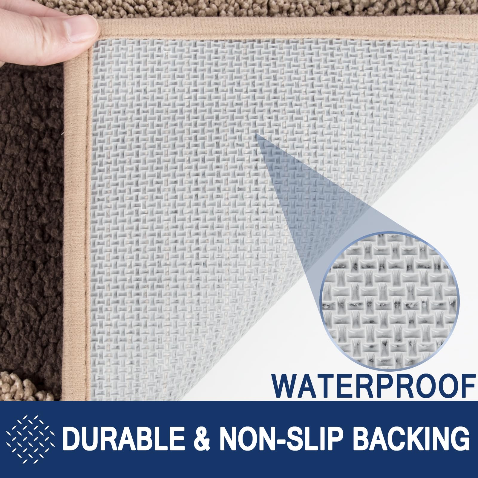 FCSDETAIL Paillasson Interieur 60 x 90 cm, Tapis d'Entrée Antidérapant et Lavable en Machine, Tapis de Sol Douces Absorbantes pour Chien, Entrée, Porte, Couloir