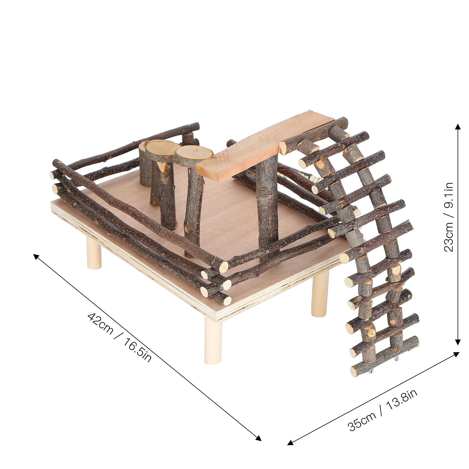Escalera para Hámster, Juguete para Parque Infantil con Múltiples Plataformas para Mascotas Pequeñas, Applewood Fitness Steps
