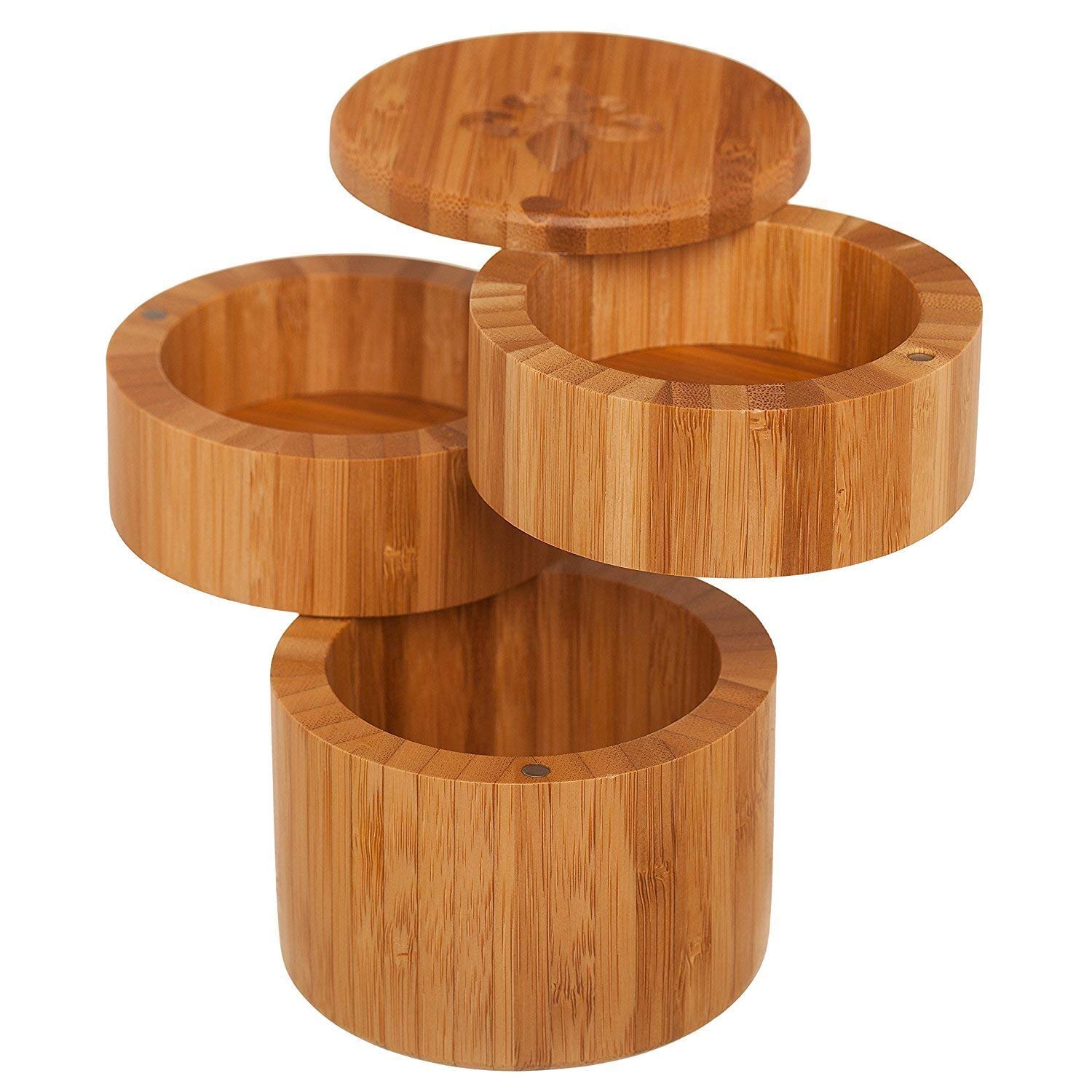 Wooden Salt Box Container - White Whale -6