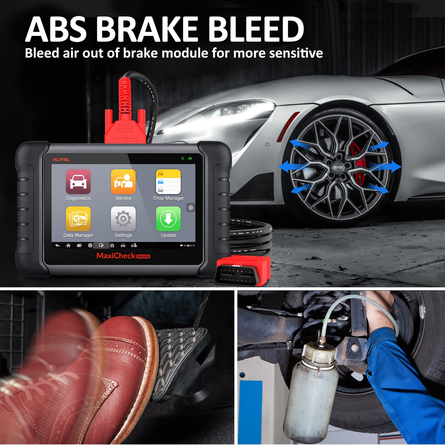 Autel Scanner MaxiCheck MX808 Car Diagnostic Scan Tool 2022 US Model