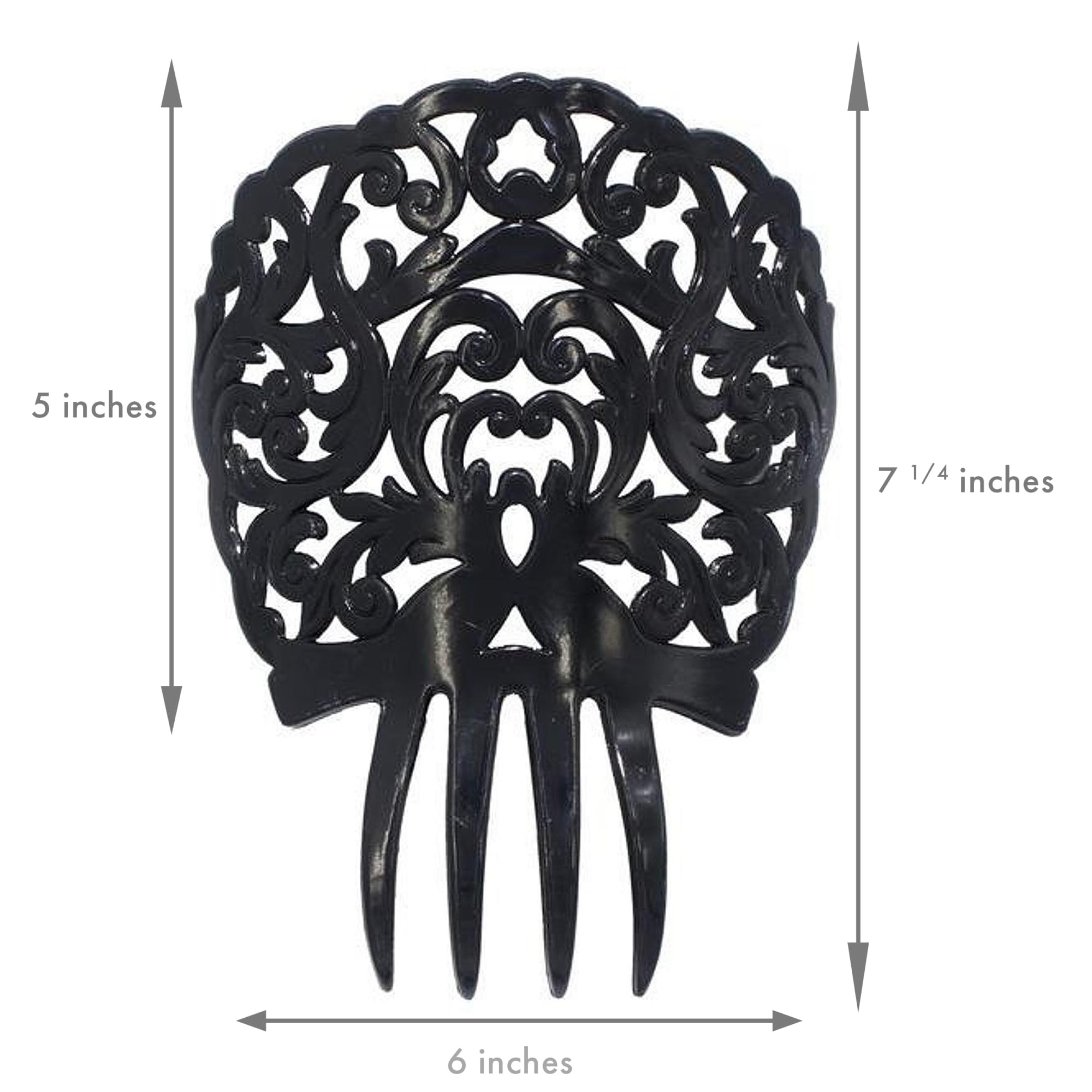Spanish Hair Comb Small Peineta Flamenco Earrings Cultural Accessory Amazon.com : Spanish Hair Comb for Women – Traditional  main image 3