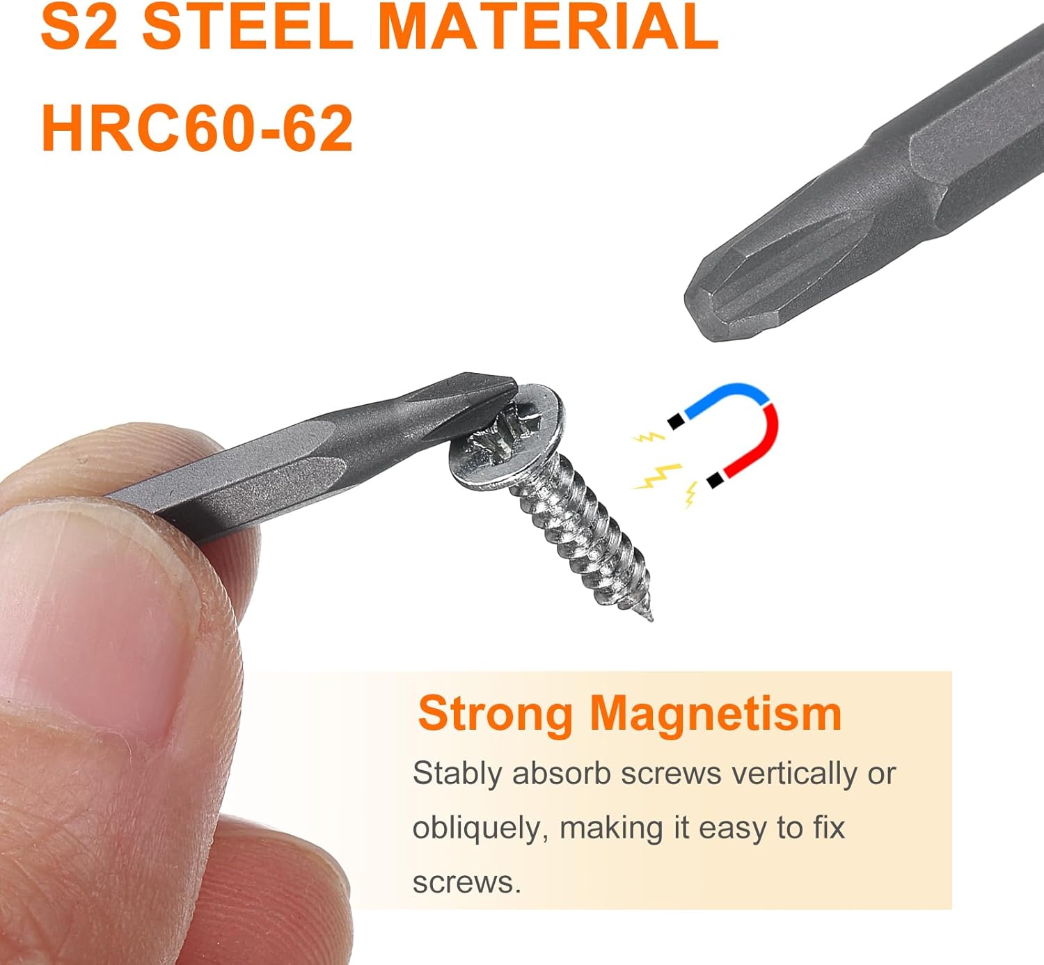 HARFINGTON 6pcs PH00000-PH2 Phillips Screwdriver Bit Set 5/32" Hex Shank 28mm Length Magnetic Cross Head Hex Bits S2 Steel Screw Driver Bit for Electric Manual Screwdrivers Precision Repair