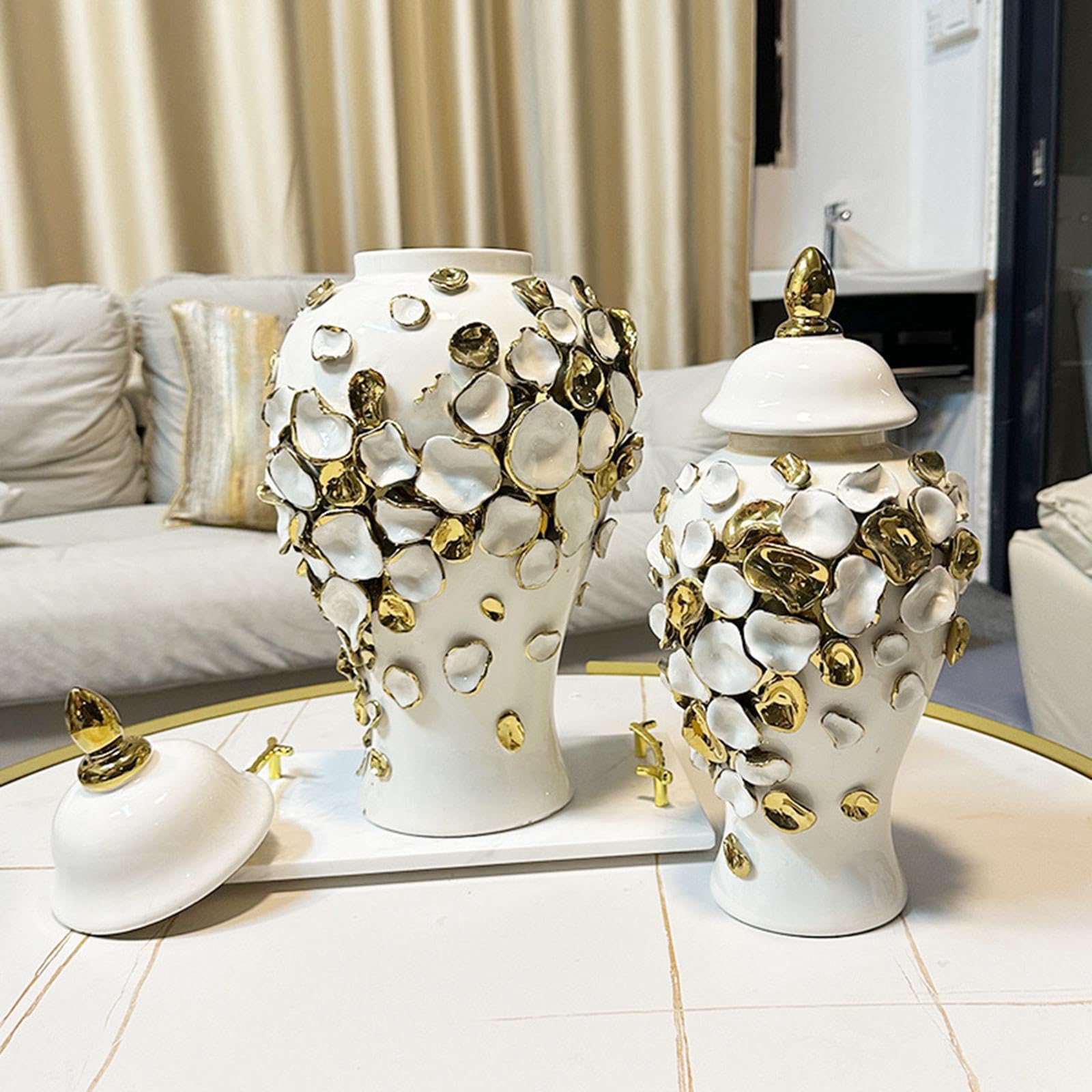 Pot à Gingembre Chic en Porcelaine, Vase à Gingembre Artisanal