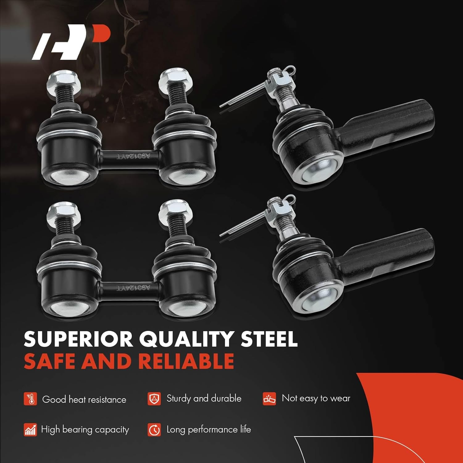 A-Premium Set of 10, Front Lower Ball Joint, Inner Outer Tie Rod End, Front & Rear Sway Bar Link, Compatible with Toyota Camry 1992-1996, Avalon 1995-1996, Lexus ES300 1992-1996