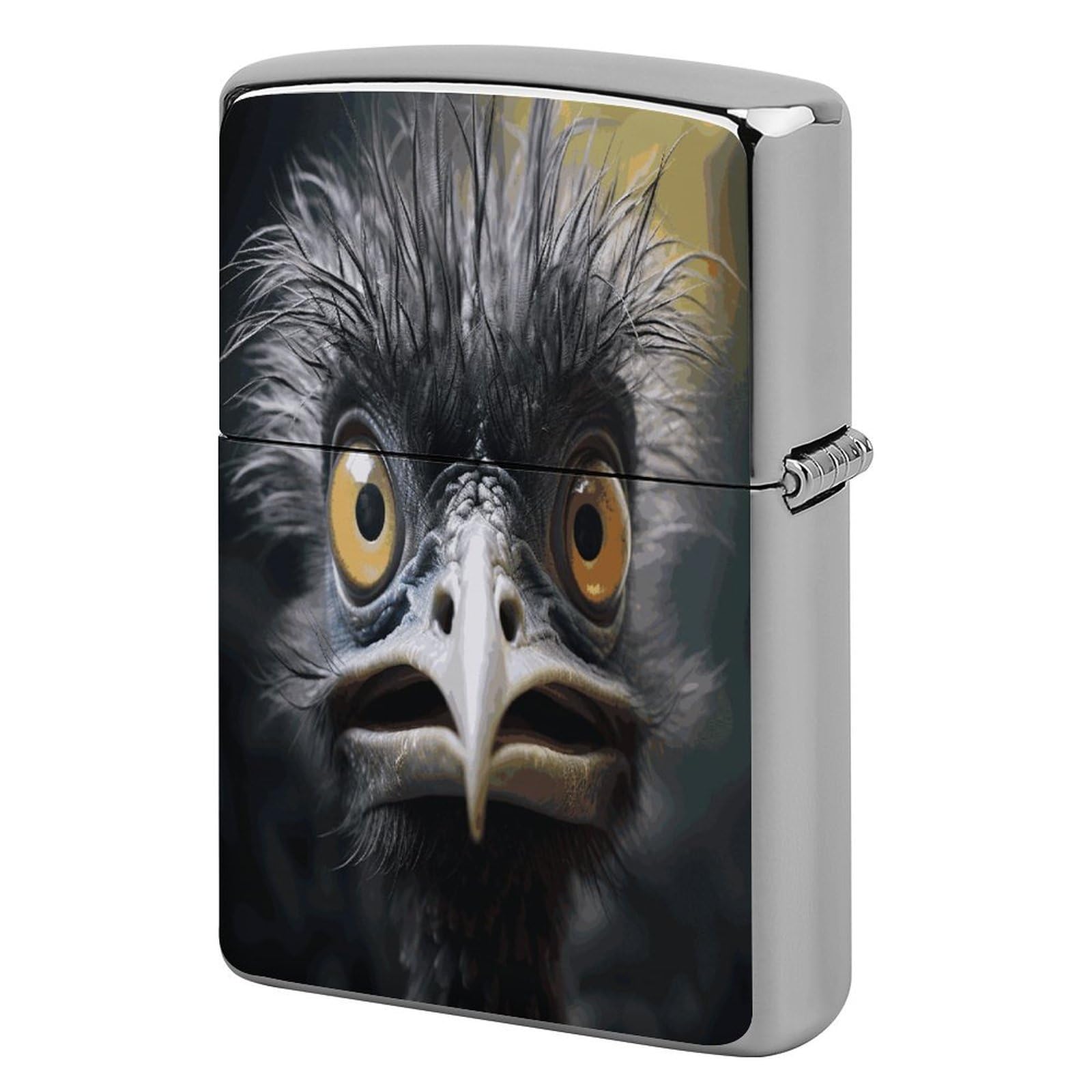 Fodpand Style Emu Metal Lighter Case Cover Lighter Sleeve