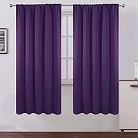 Vista 24 de LEMOMO Cortinas opacas de 42 x 84 pulgadas, juego de 2 paneles de cortinas con aislamiento térmico para oscurecer la habitación, cortinas