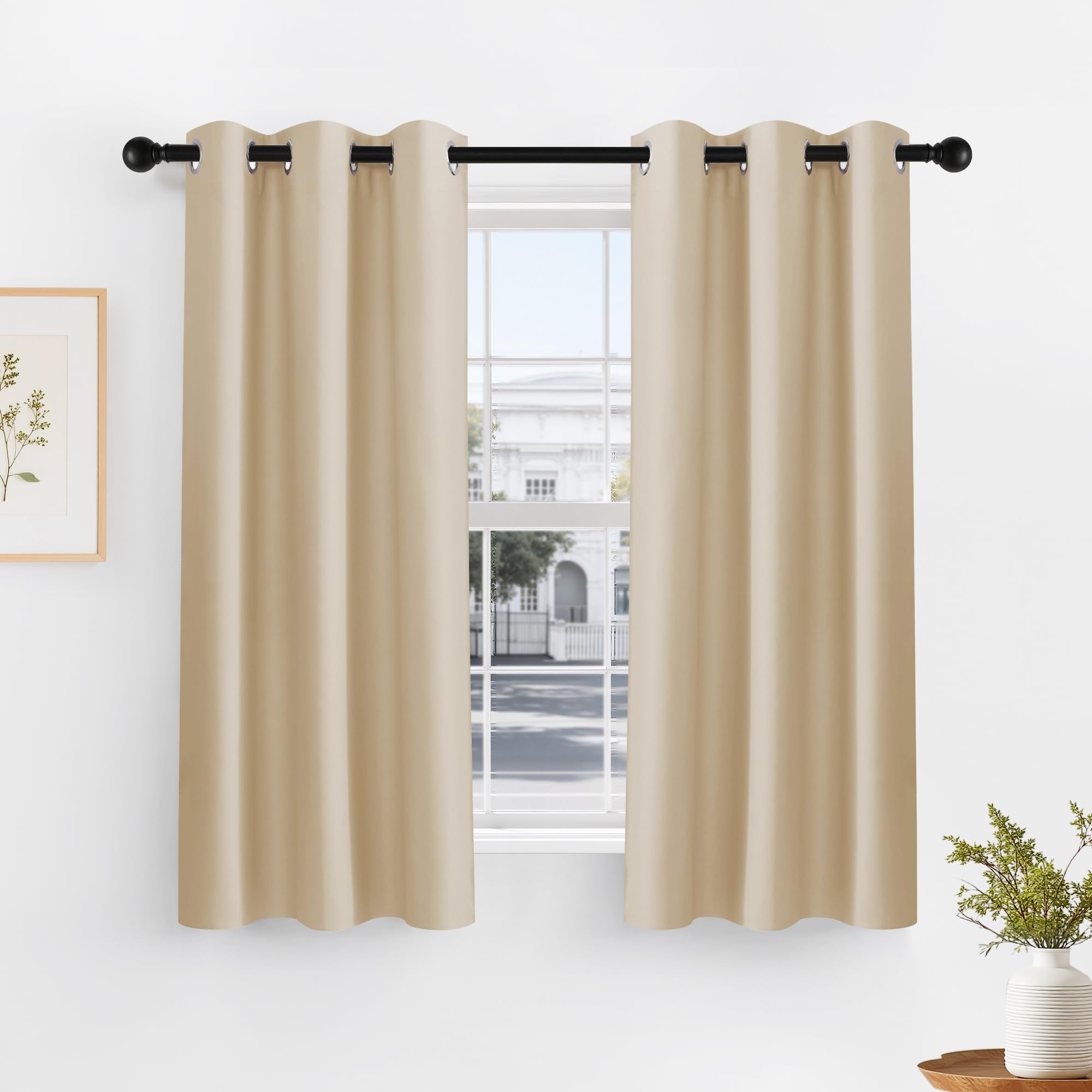 PONY DANCE Window Curtains Set, Each Panel 42 Wide by 54 Long inch, 2 Pcs