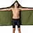 Flow Hydro Sport Towel - Microfiber Quick Dry Swimming Towels for Swim, Pool, Triathlon, and Other Water Sports in Medium, Large, Extra Large, and Hooded Sizes (Army Green, Large w/Hood)