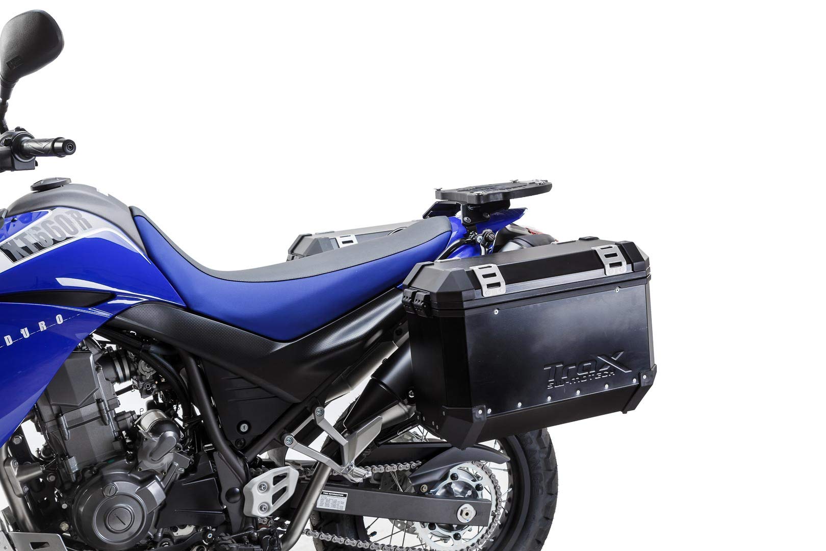 SW-MOTECH Porte-Bagages en Aluminium Noir pour Yamaha XT 660 X/R (04-) | Support de valises QUICK-LOCK EVO, amovible par attaches rapides; surface noire thermolaquée, largeur totale 510 millimètres.