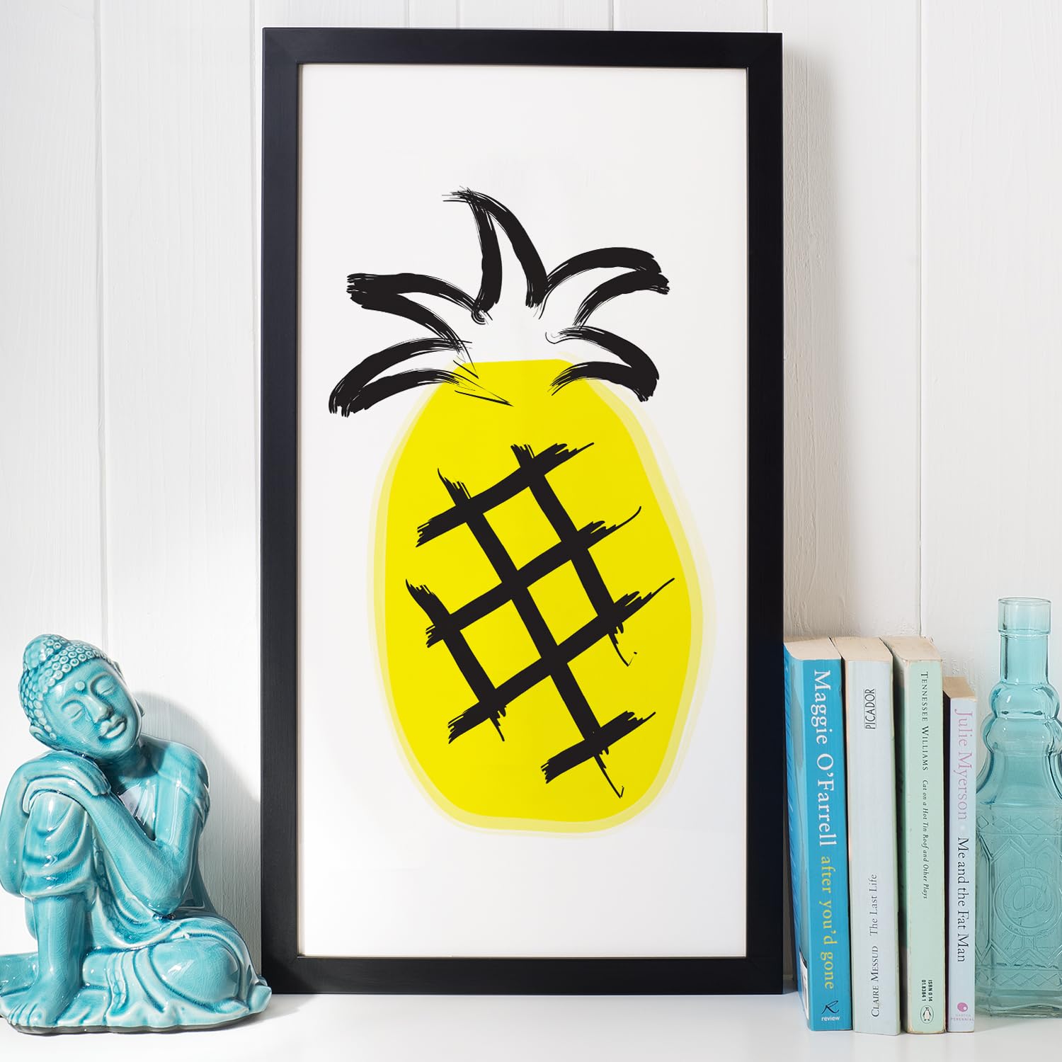 Ritwikas Abstract Wall Art Of Tropical Pineapple With Frame for