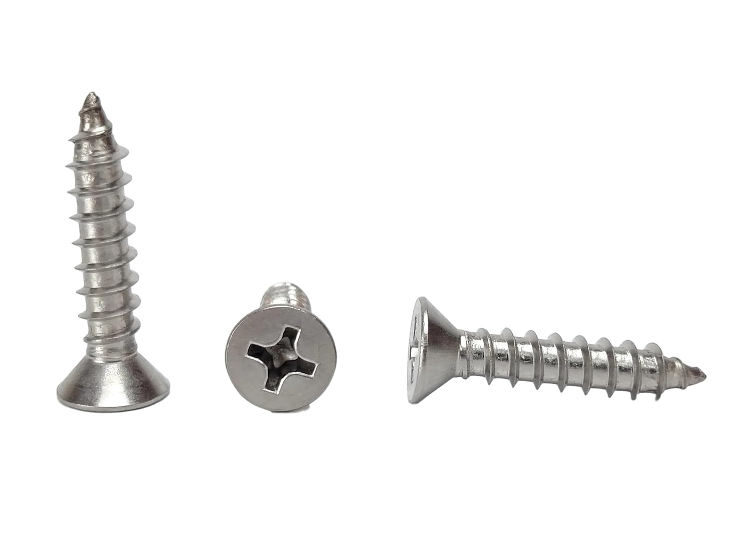 #14 X 2-1/2" Stainless Phillips Flat Head Sheetmetal Screw (3/4" to 3" in Listing) 50 Sheet Metal Screws, 82 Degrees (#14 X 2-1/2")