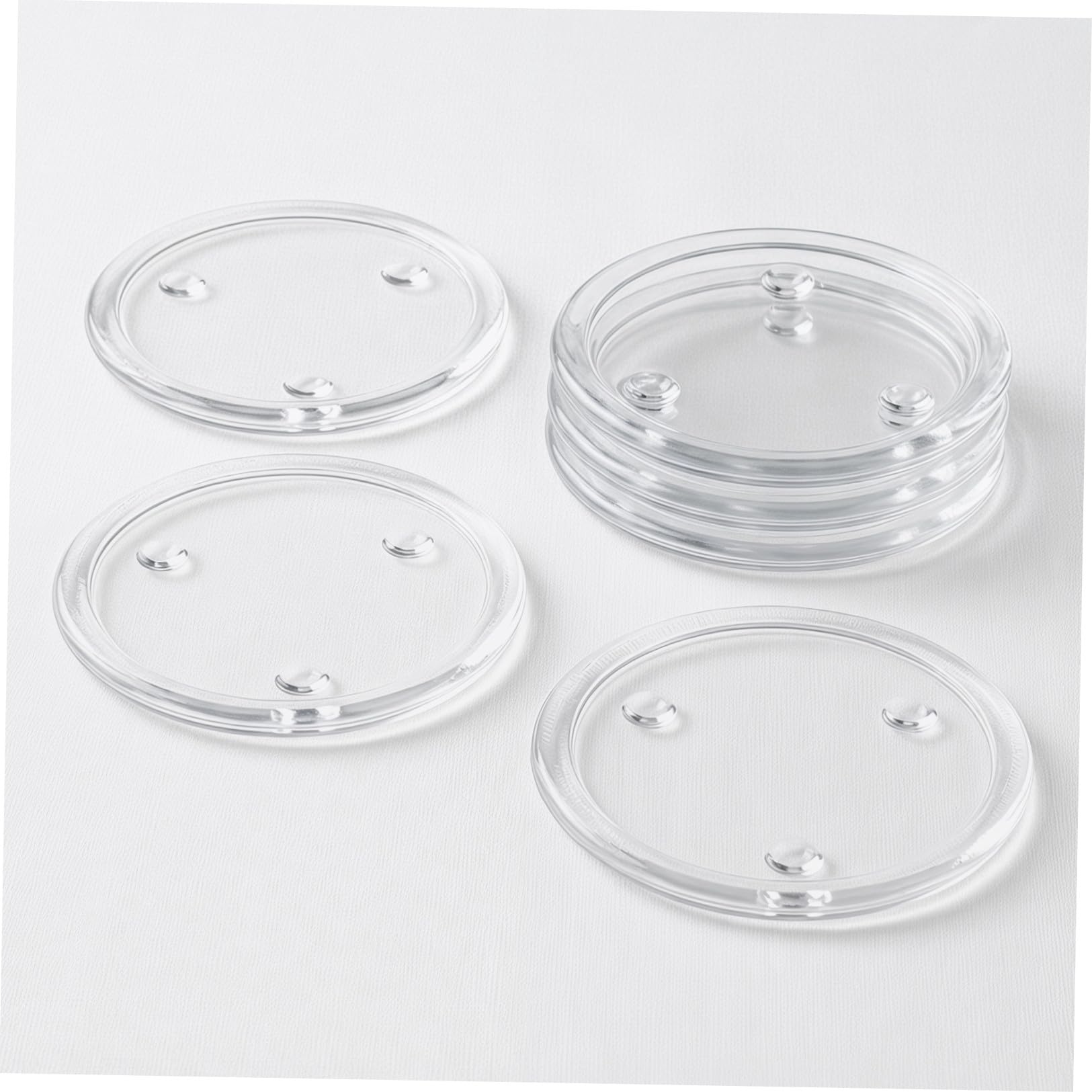 NUOBESTY 6 Pezzi Porta Candele e Resistente per Decorazioni Casa Rotondo in Vetro e Lume di Candela con Supporto per Feste Matrimoni
