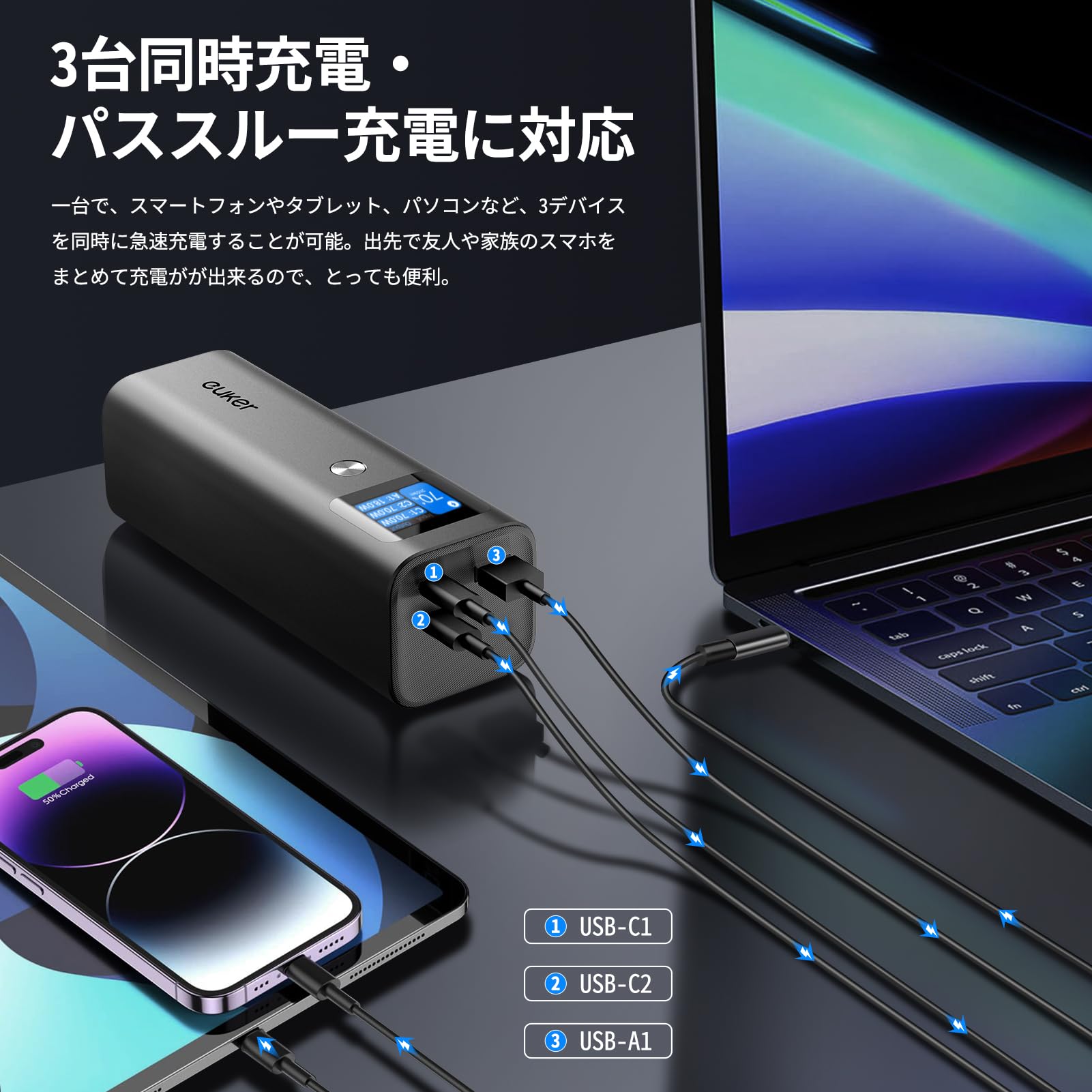 Amazon | Euker Magsafe対応 ワイヤレス充電 マグネット式 モバイル