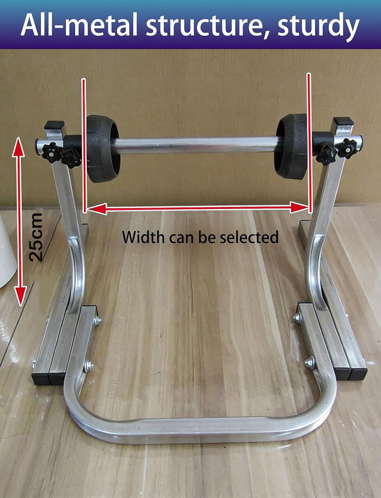 NGARY Supporto per Rotoli di Pluriball, Dispenser in Metallo Resistente, Larghezza Regolabile E Design Stabile E Senza Oscillazioni, per Pluriball, Pellicola Estensibile E Schiuma 30cm