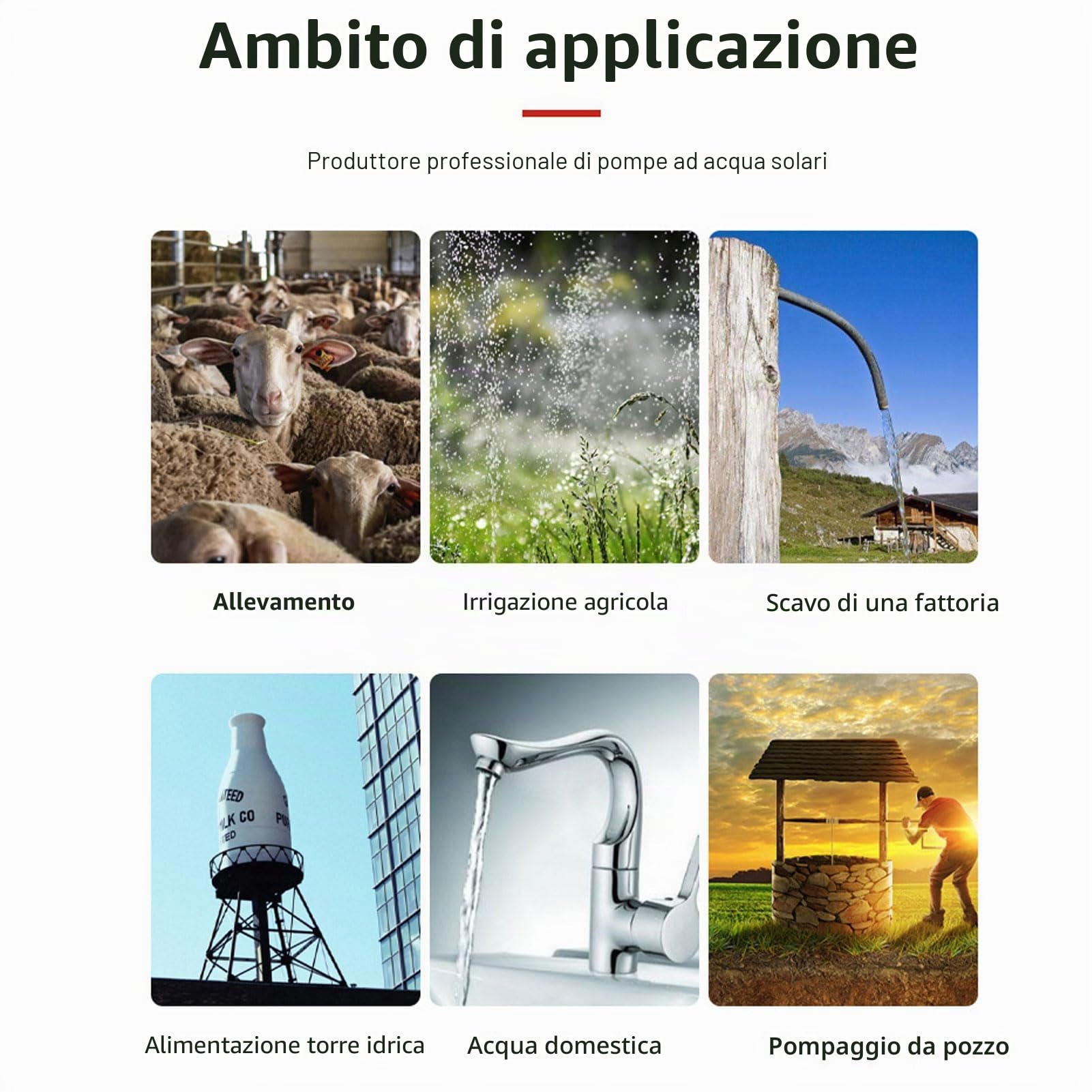 FLEXMAN Pompa Sommergibile per Pozzi Profondi 24V 260W, Portata 1,2M³/H, Testata 40M/131Ft, Uscita da 1 Pollice, Pompa a Vite Solare in Acciaio Inossidabile con Cavo da 10 Metri