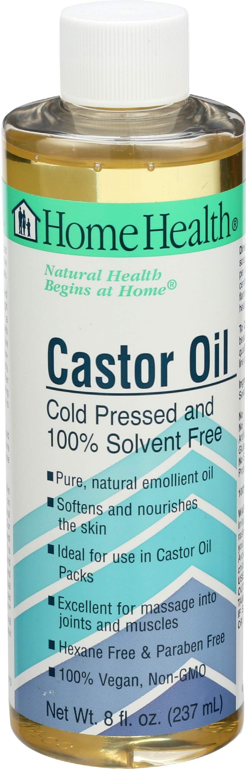 Home Health Castor Oil Cold Pressed & Cold Processed, 8 Oz Alfalfa Herbal