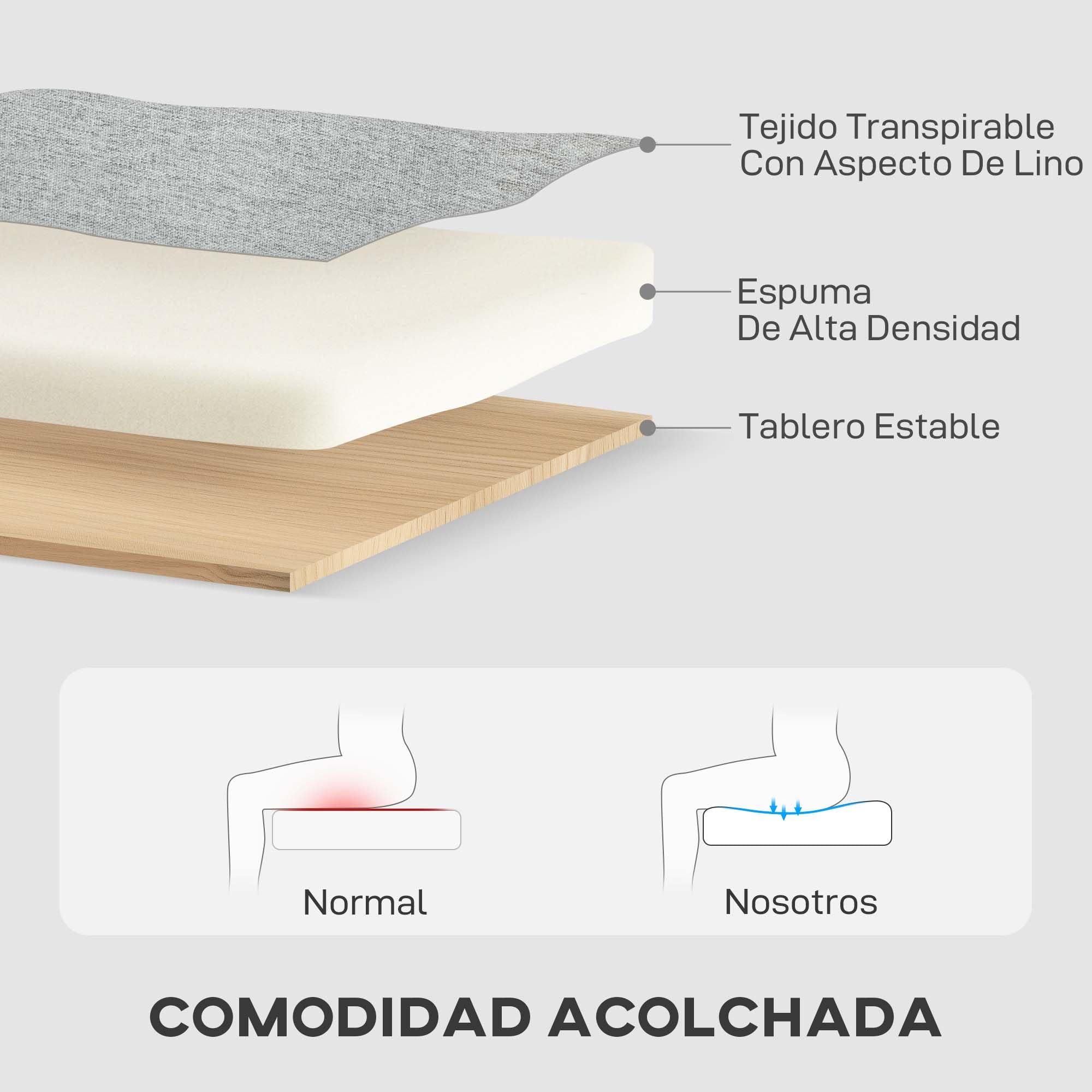 HOMCOM Sofá Cama Chaise Longue de 3 Plazas Reversible Tapizado en Lino Gris | Ambos Lados con Almacenaje, Sofá Cama Esquinero Desplegable, Fundas de Cojines Removibles, para Salón