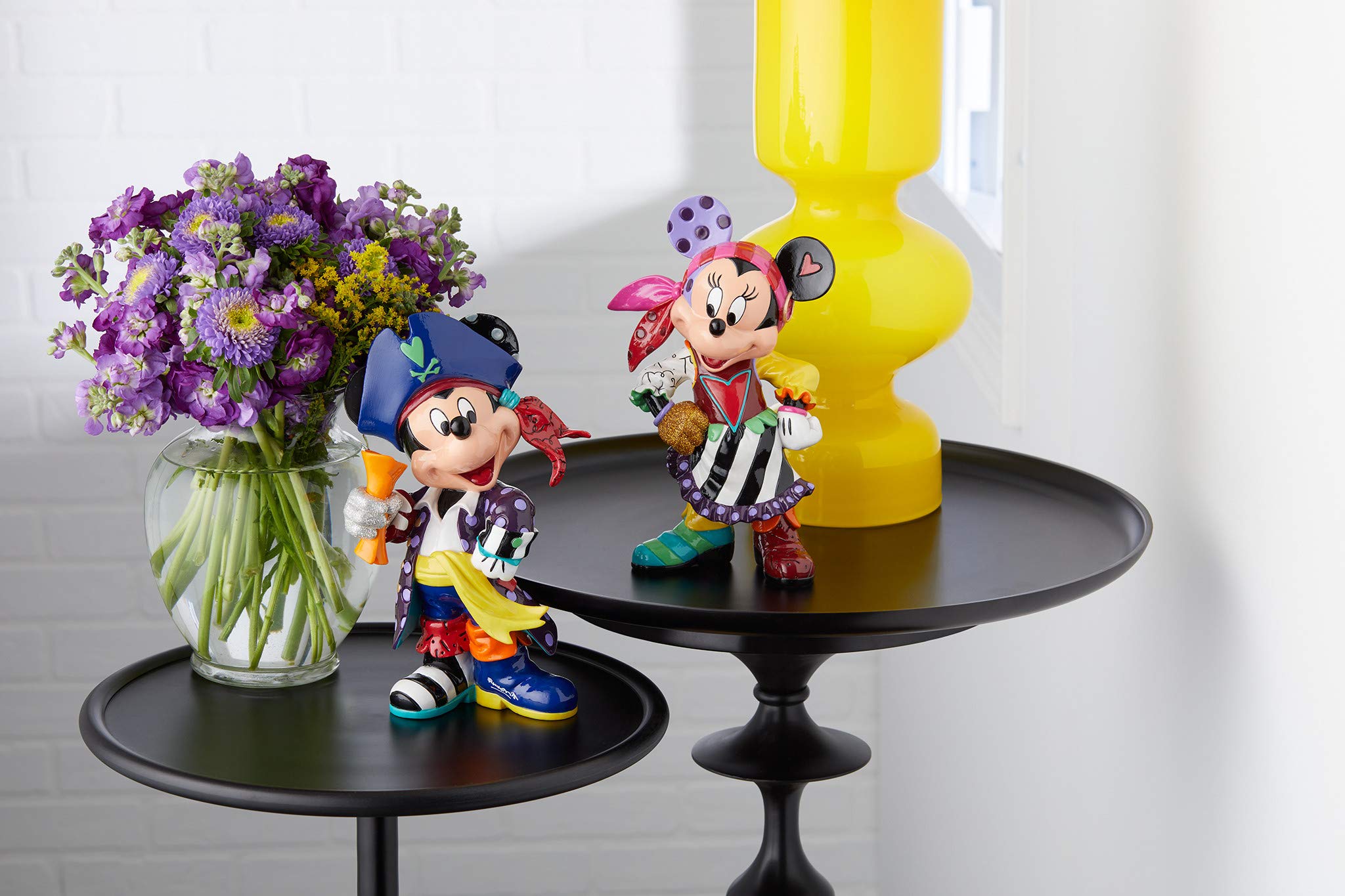 Romero Britto Disney Pirate Mickey Mouse with Map Pop Art Figurine