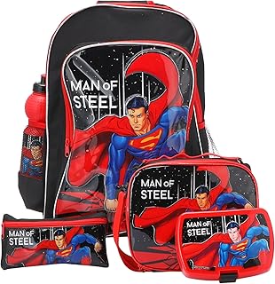 عبوة اقتصادية 5 في 1 من دي سي سوبرمان - عربة 18 انش وارنر برذرز بوليستر متعدد الألوان