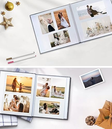 Miniatura 6 de AIOR Álbum de fotos autoadhesivo para álbumes de recortes, 20 páginas para AIOR de 11 x 10.6 pulgadas, álbum de recortes, con 3 tornillos de