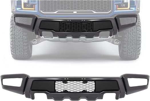 Front Bumper Assembly Compatible with 2018-2020 F150 Except Raptor & SVT Model,W/Fog Light Holes Steel+Plastic Powder Coated 3 Pcs