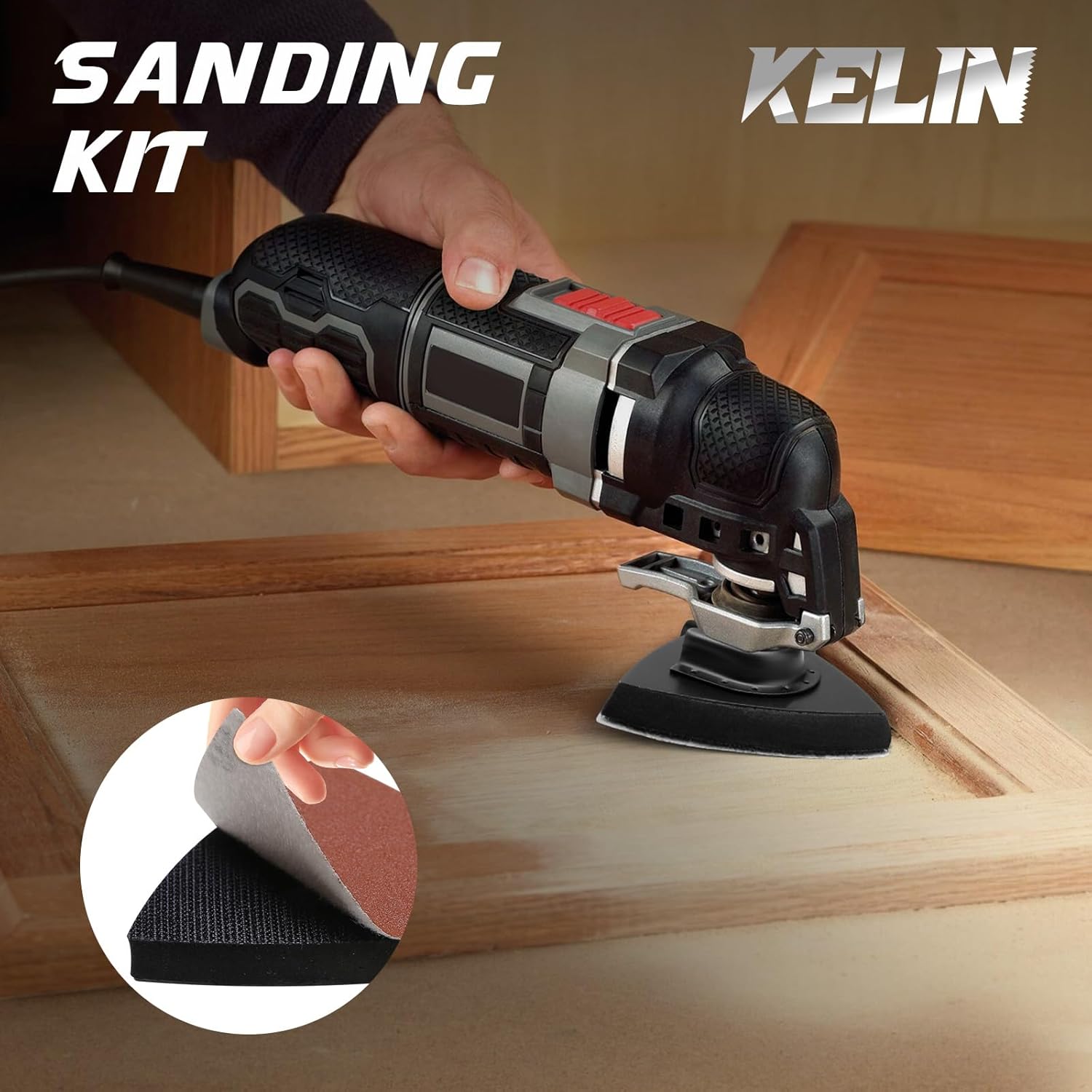 KELIN 120 PCS Multitool Blade Kits Cutting and Sandpaper Oscillating Tool Accessories Universal Oscillating Saw Blades, 11 Types Blades Compatible with Dewalt Bosch Dremel Milwaukee
