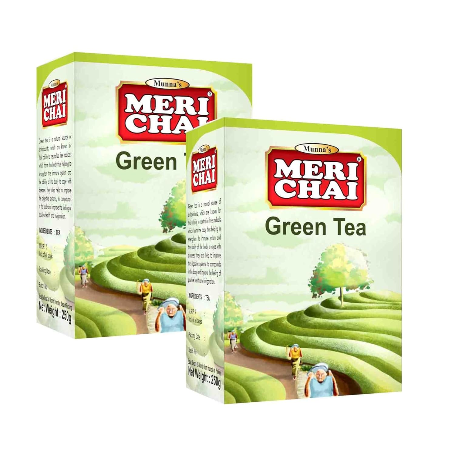 MERI CHAI Green Tea Box (2x250g) (Pack of 2) (500g) Amazon.in