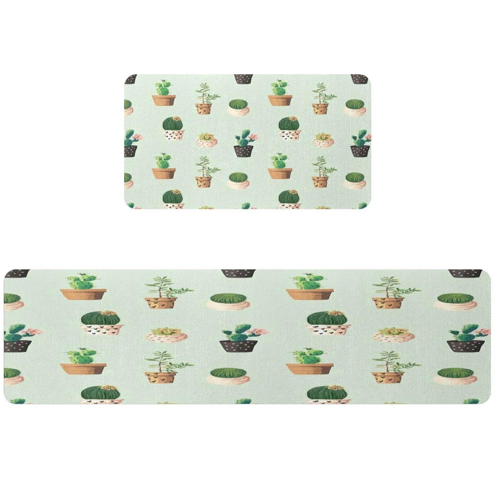 Tapetes de cocina absorbentes VAPOKF alfombrillas lavables con reverso antideslizante pack de 2