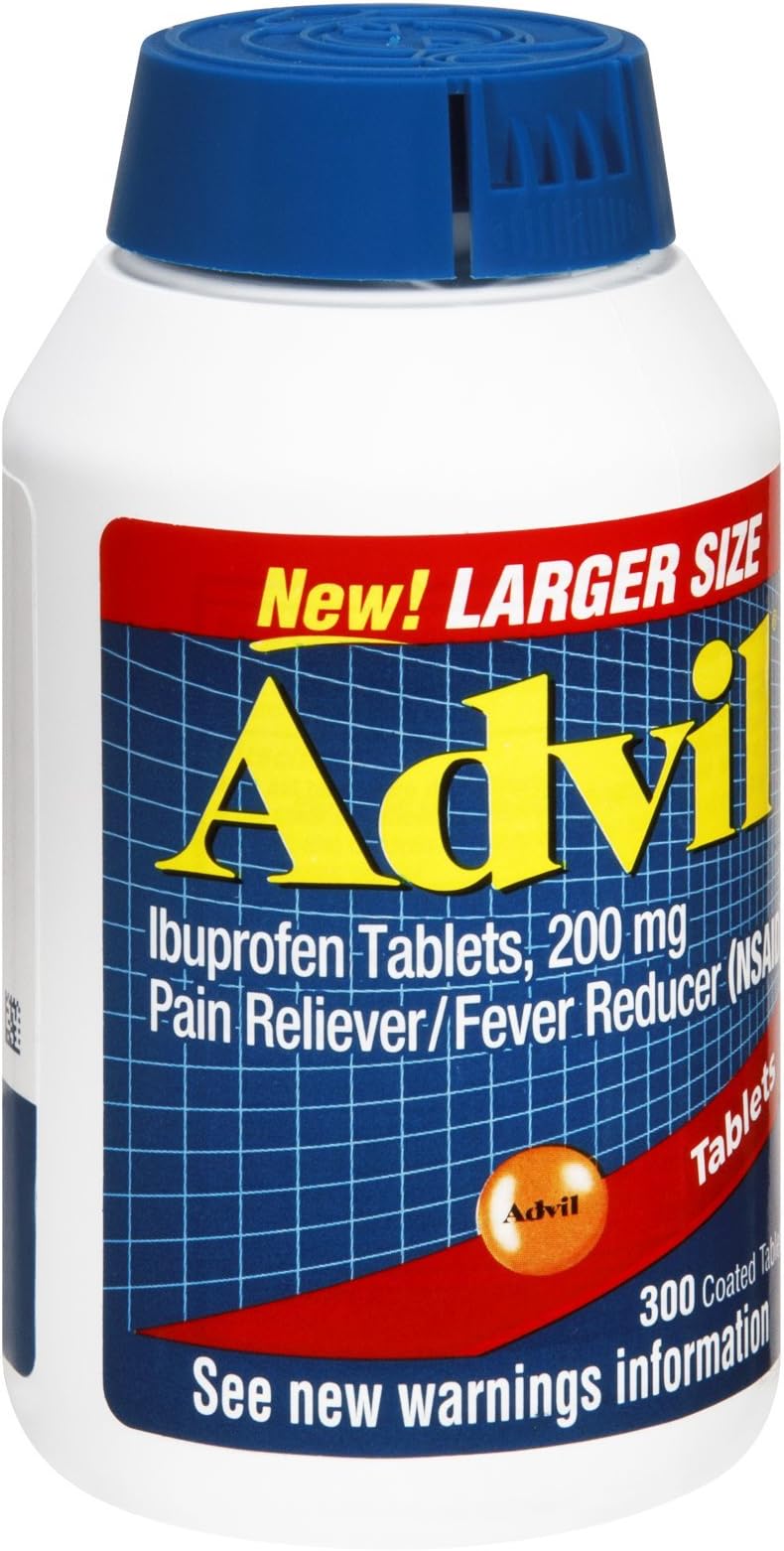 Advil Ibuprofen 200mg Coated Tablets , 300 CT (Pack of 3)