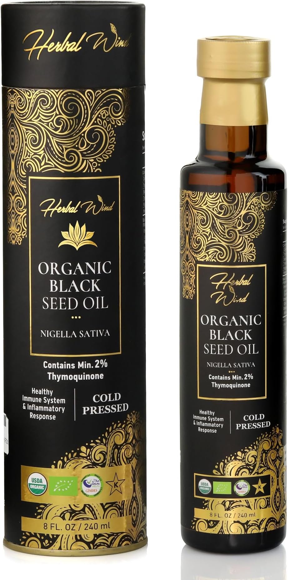 Black Seed Oil: Cold Pressed USDA Organic Black Seed Oil Liquid - Turkish Nigella Sativa Black Cumin Seed Oil with Min. 2% Thymoquinone for Immune Support, Joint Health and More - 8 Fl Oz