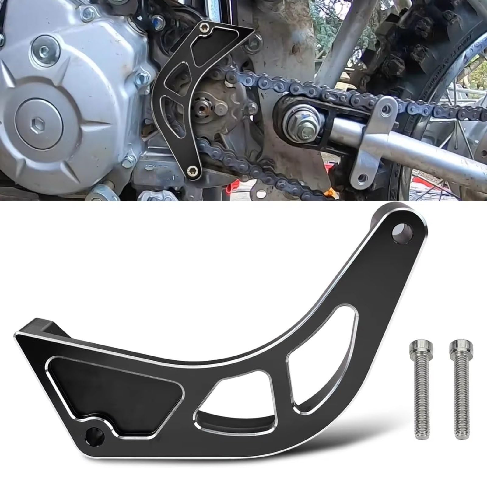 Cubierta del piñón delantero motocicleta para CRF110 2013 en adelante Cubierta Piñón motocicleta | Este protector de rueda dentada puede resistir la erosión arena, las piedras y el agua de lluvia