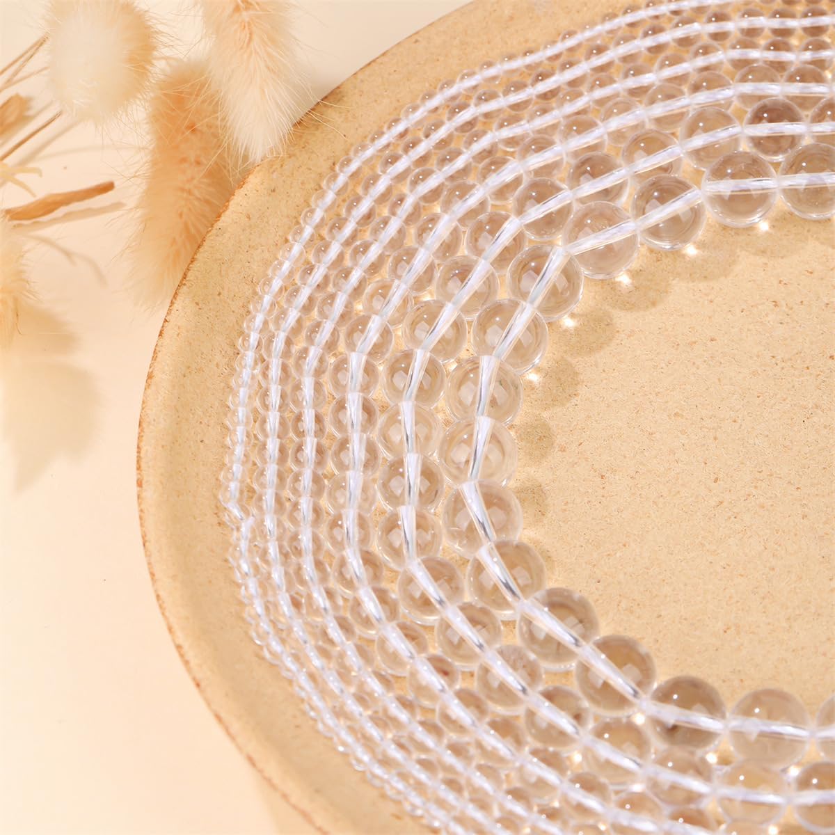 Natural Stone Genuine Stones DIY Clear Quartz Crystals Round Beads 8mm 100pcs Beading Loose Gemstone Hole Size 1mm Charm Smooth Beads for Bracelets Necklaces Earrings (Clear Quartz Crystals 8mm) - Image 6