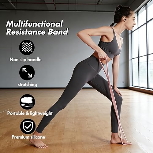 Miniatura 3 de Figure 8 Resistance Band, Figure 8 Resistance Bands for Women Men, Keep Resistance Band Figure for Working Out, Non-Slip Handles, Home Gym, Yoga &