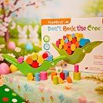 Jeux FoxMind : Ne fais pas tomber le crocodile, jeux pour garçons et filles, jeux pour enfants de 3 à 5 ans, jeux de société multijoueurs pour le plaisir en famille