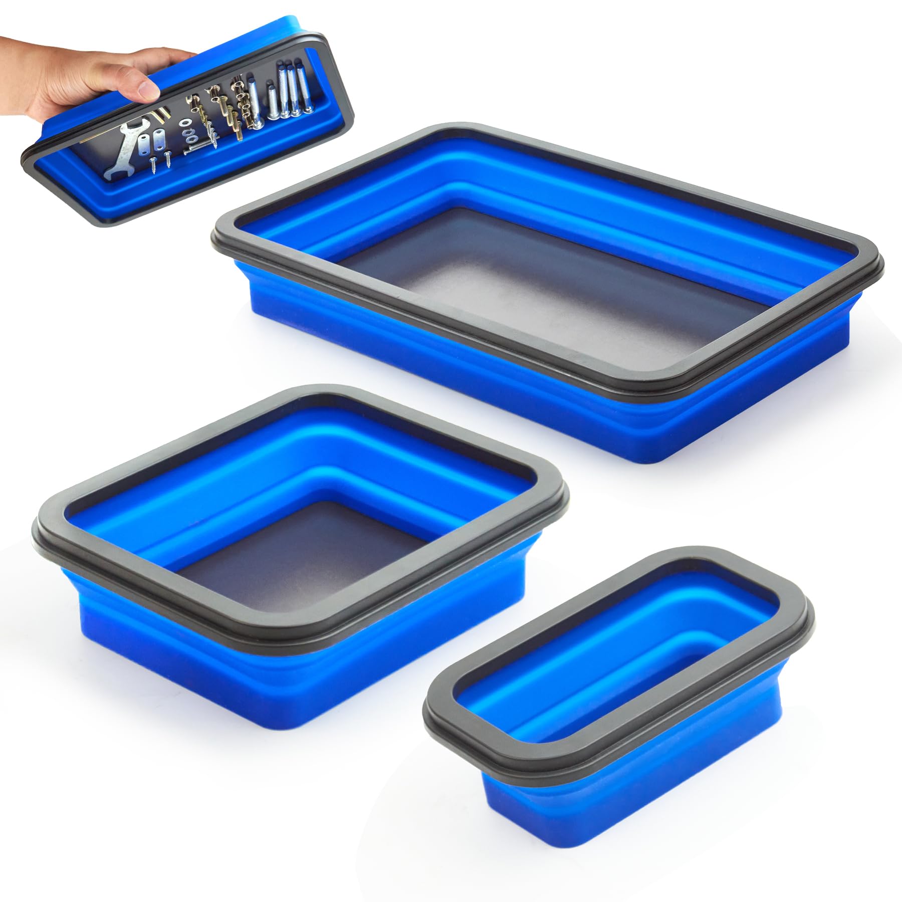 Magnetic Parts Tray Set - Organize Tools & Screws -1
