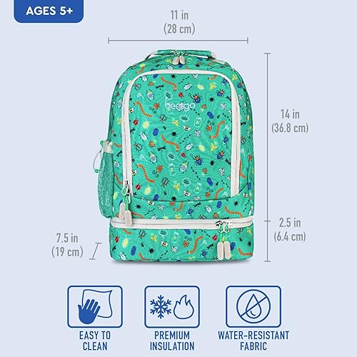 Miniatura 5 de Mochila 2 en 1 Bentgo Kids y bolsa de almuerzo aislada, mochila duradera de 16 pulgadas y contenedor de almuerzo con impresiones únicas para la